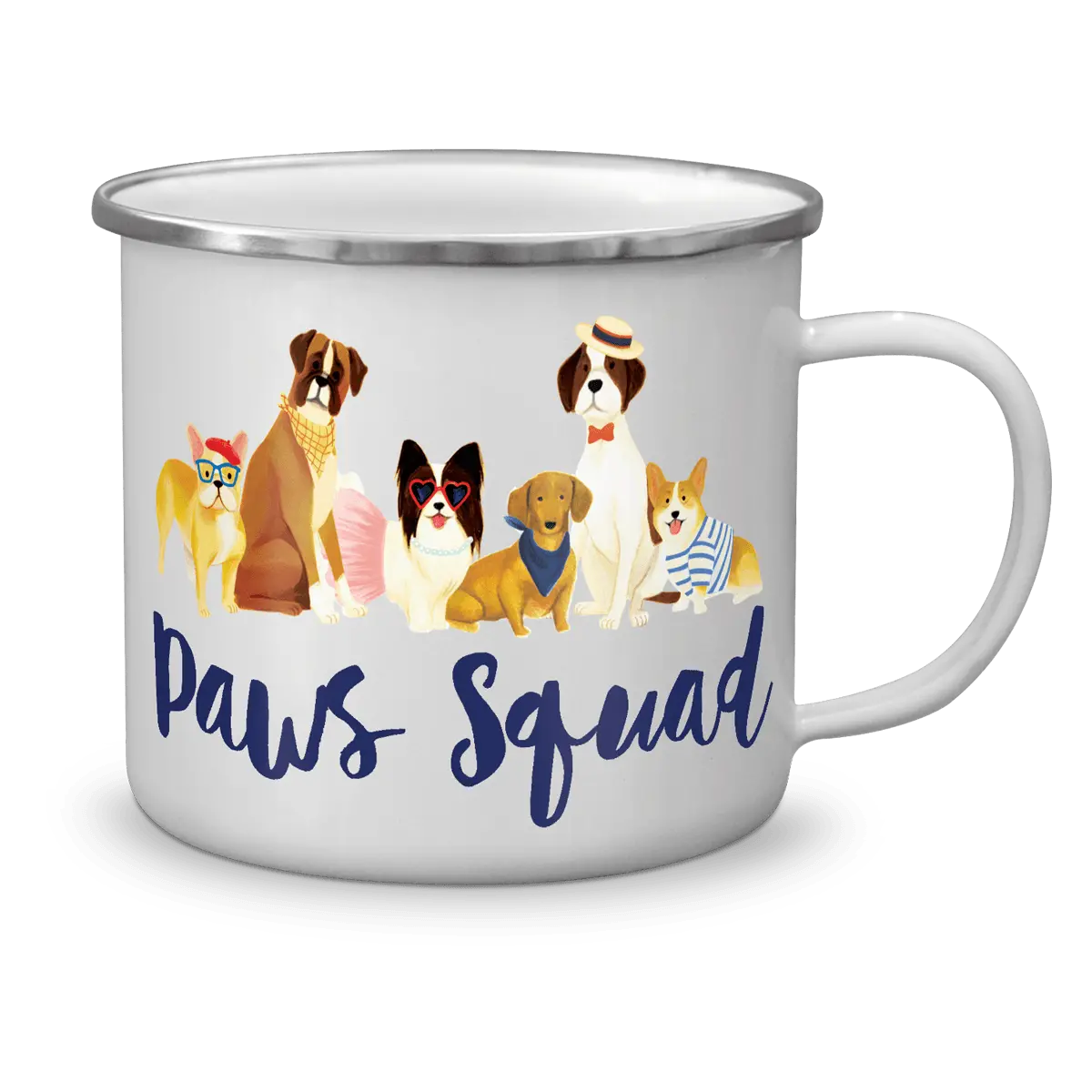Molly & Rex | Paws Squad Enamel Mug 1