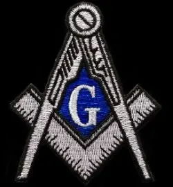 Mason Square And Compass Emblem Silver Patch 1