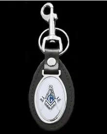 Mason Leather Fob Keychain 1
