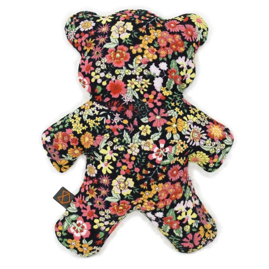 Modern Beast | Mini-Lavender Bedtime Bear In Black Floral 1