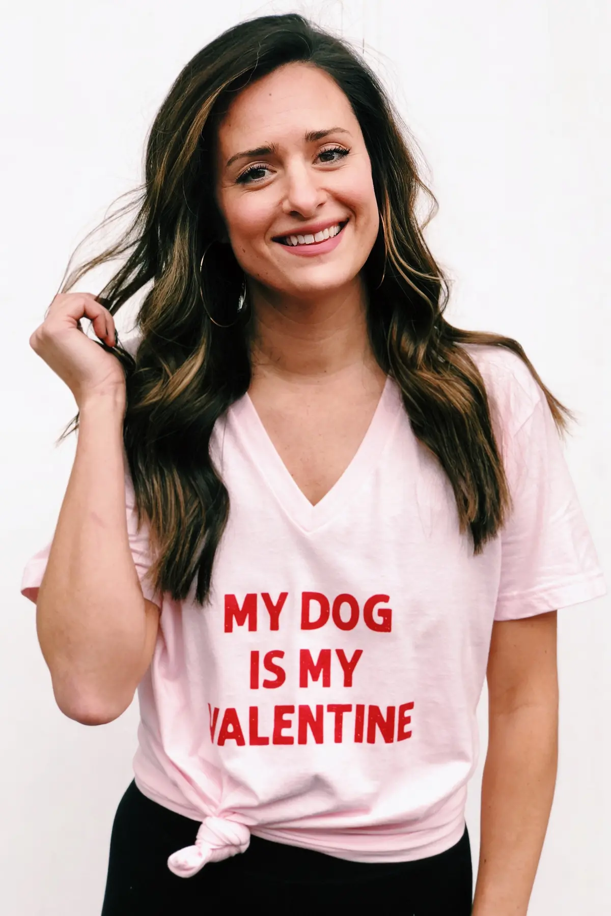 Nellie Mae | My Dog Is My Valentine V-Neck Tee 1