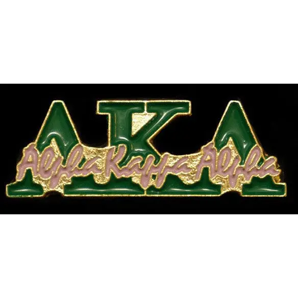 Alpha Kappa Alpha Greek Signature Lapel Pin 1