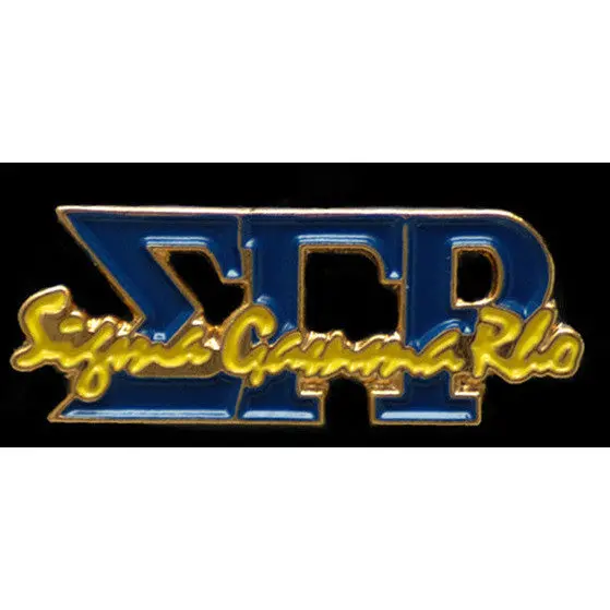 Sigma Gamma Rho Greek Signature Lapel Pin 2 1