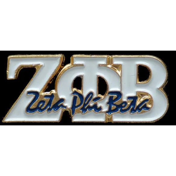 Zeta Phi Beta Greek Signature Lapel Pin 1