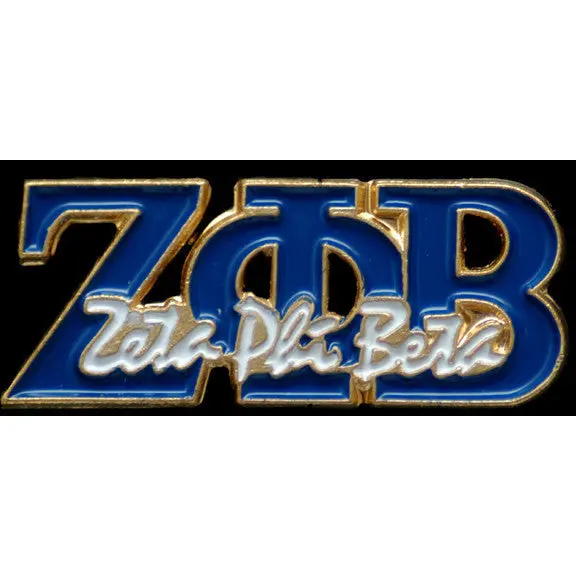 Zeta Phi Beta Greek Signature Lapel Pin 2 1