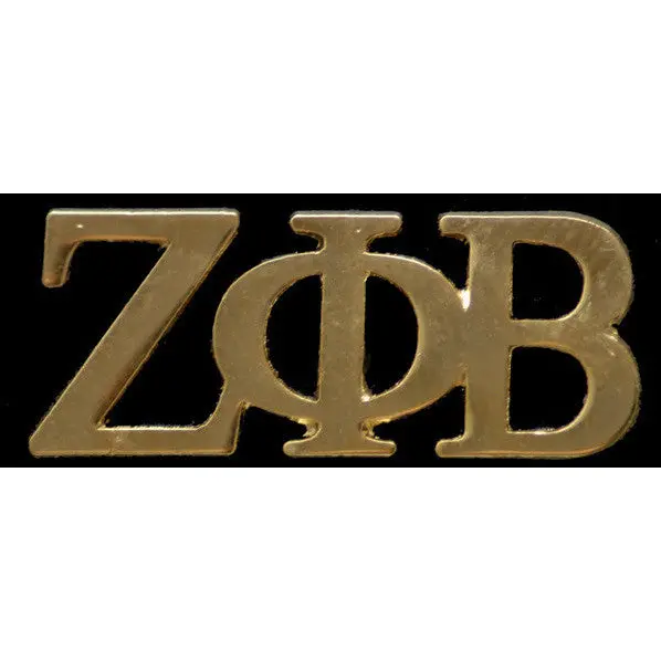 Zeta Phi Beta Gold Greek Letter Lapel Pin 1