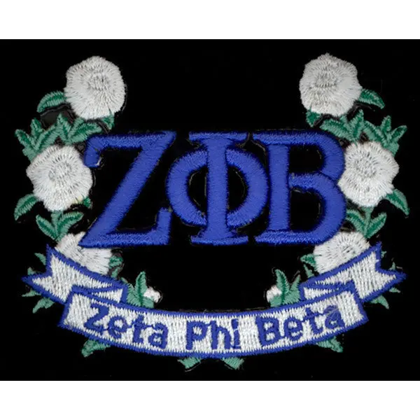 Zeta Phi Beta 3-D Laser Wreath Patch 1