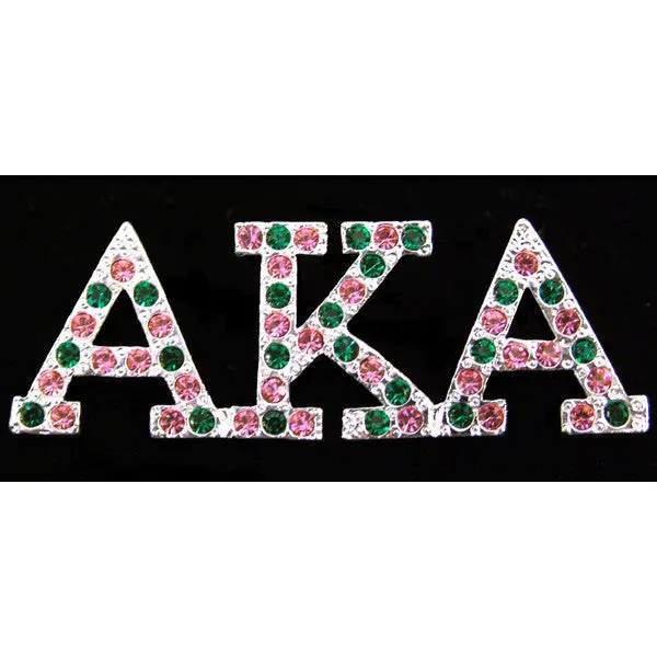 Alpha Kappa Alpha Austrian Crystal Pin 6 1