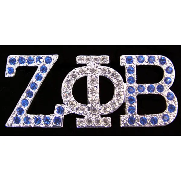 Zeta Phi Beta Austrian Crystal Pin 5 1