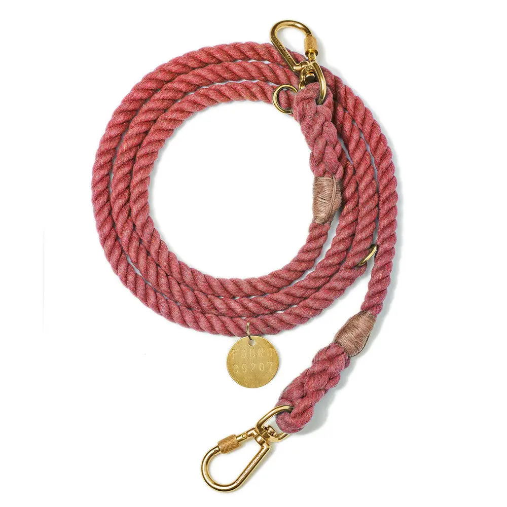 Found My Animal | Adjustable Rope Lead In Nantucket Red 1