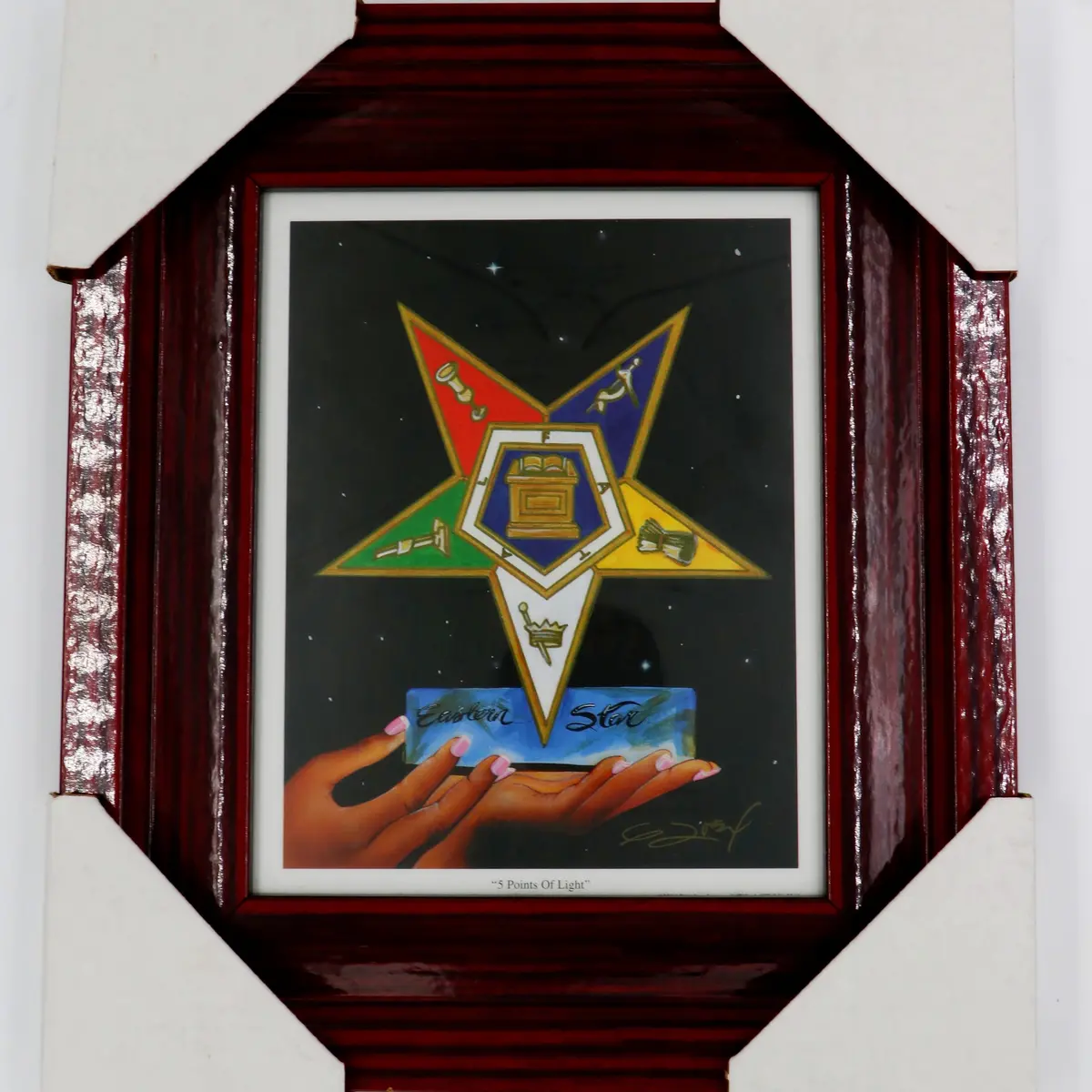 Order Of The Eastern Star Wooden Frame 1