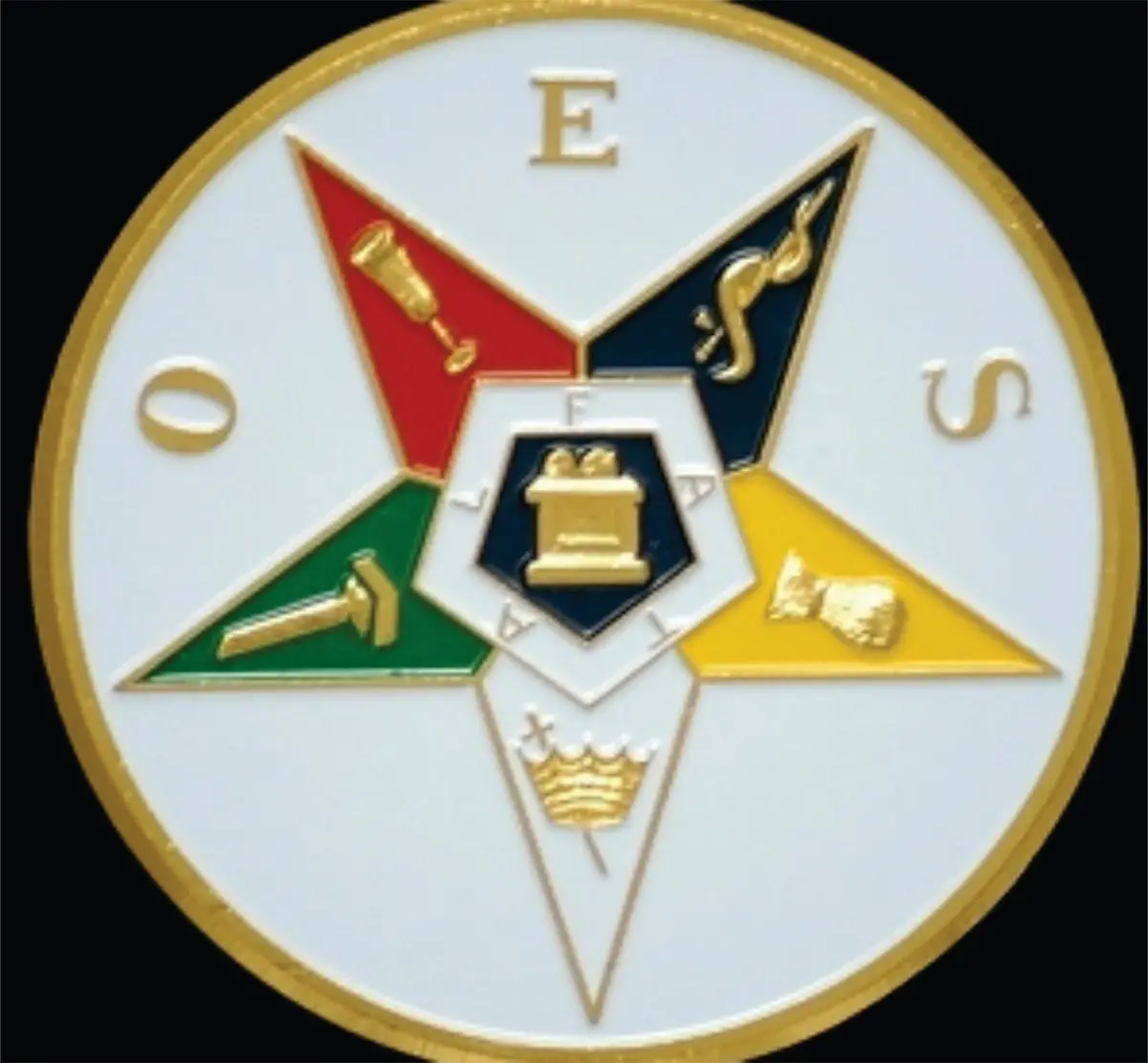 Order Of The Eastern Star Round Car Emblem 1