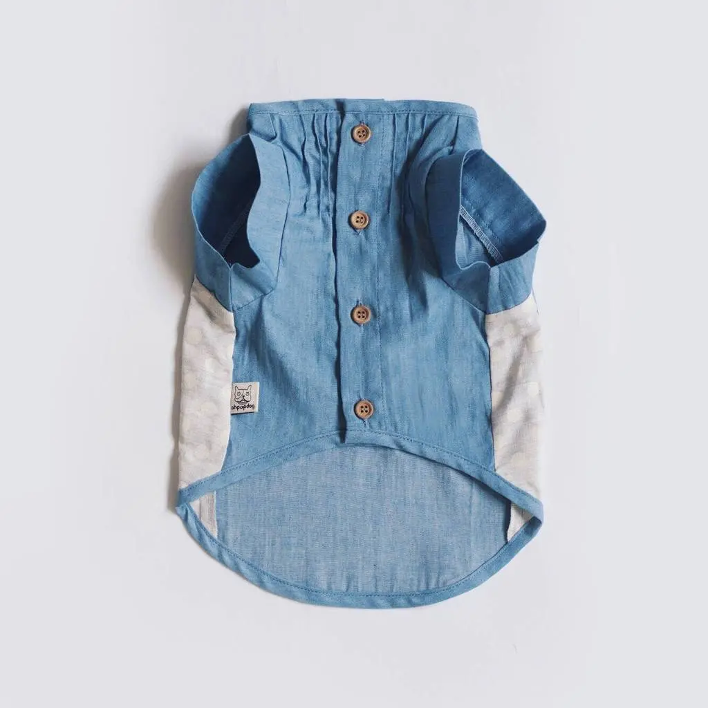 Oh Pop Dog | Pintuck Denim Shirt 1