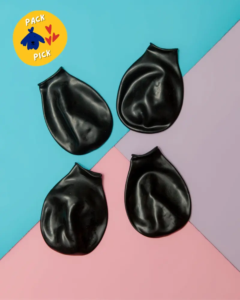 Natural Rubber Dog Boots In Black 1