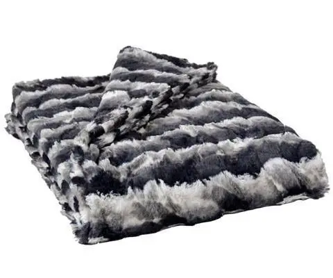Faux Fur Dog Blanket In Ocean Mist 1