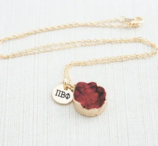 Pi Beta Phi Druzy Necklace 1