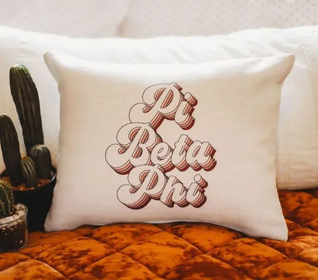 Pi Beta Phi Retro Throw Pillow 1