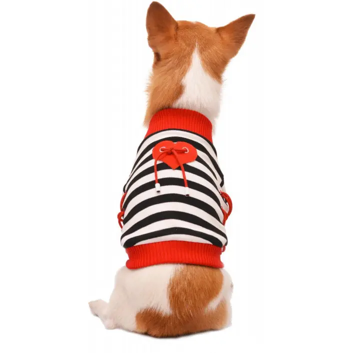 Piesky | Stripey Heart Top 1