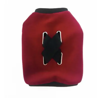 Piesky | Maroon Cross Top 1