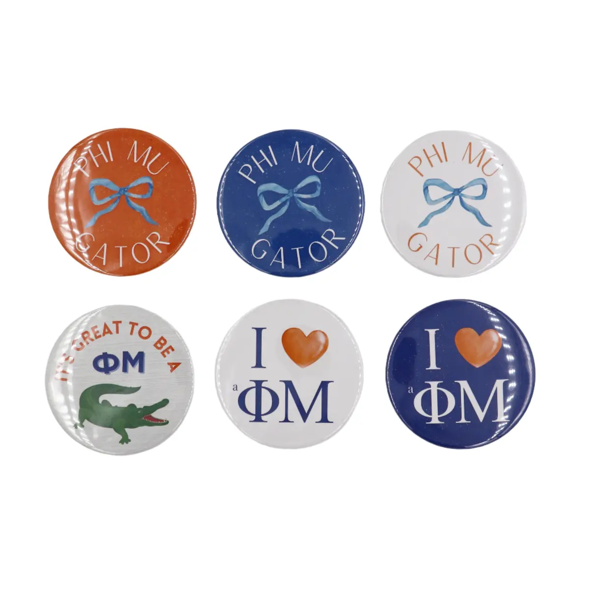 Phi Mu 2025 Printed Buttons 1