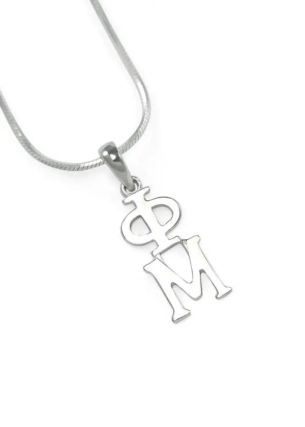 Phi Mu Sterling Silver Lavaliere 1