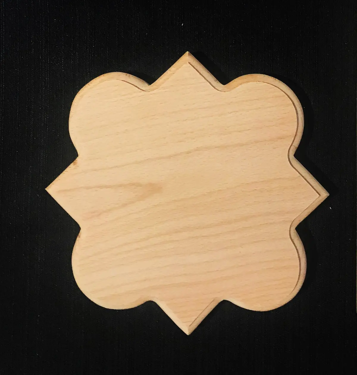 Phi Mu Quatrefoil Wood Board 1
