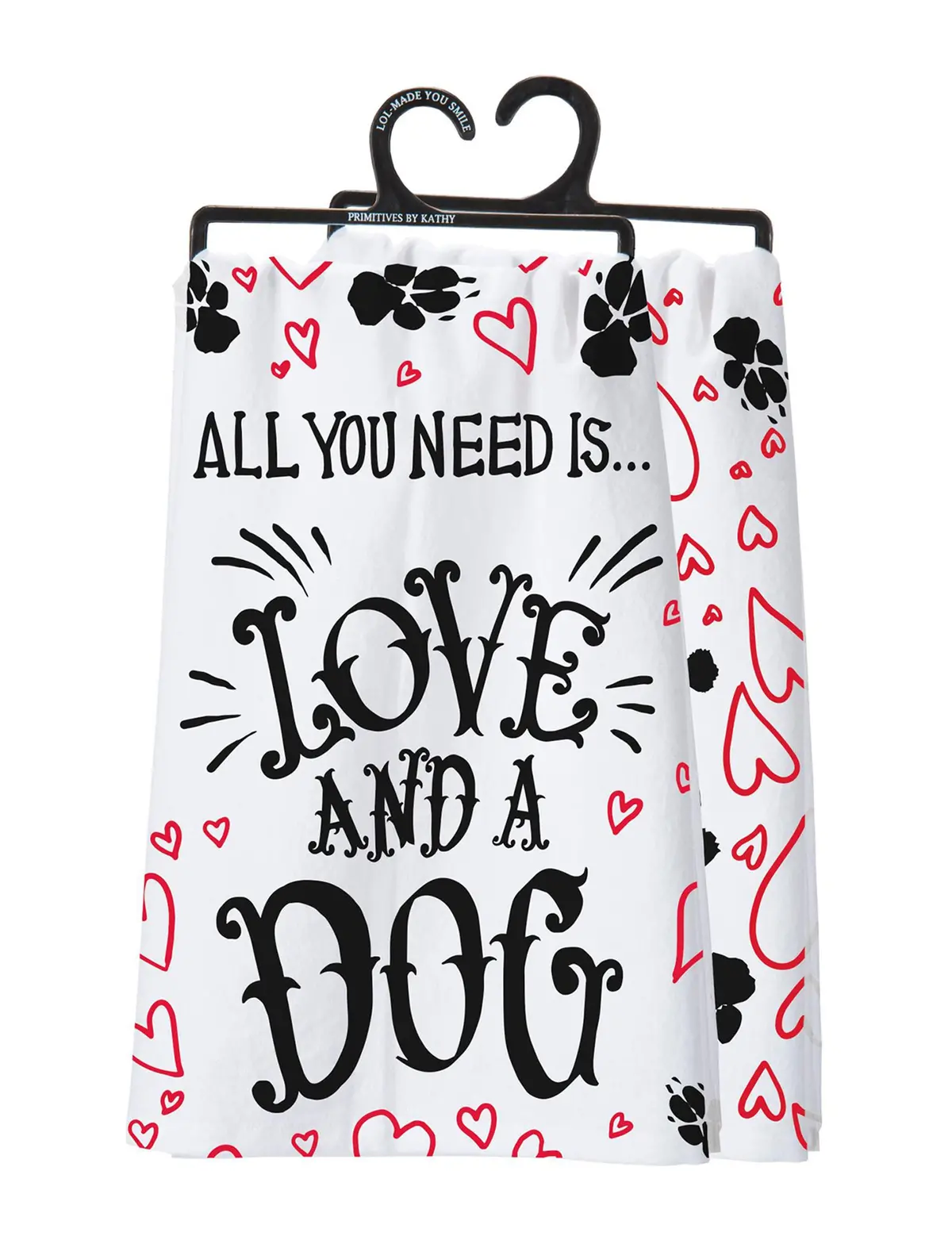 Primitives By Kathy | Love And A Dog Dish Towel 1