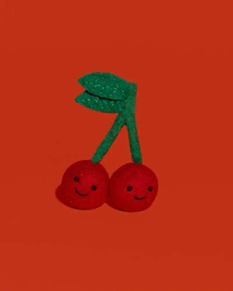 Wool Cherries Toy For Cats 1