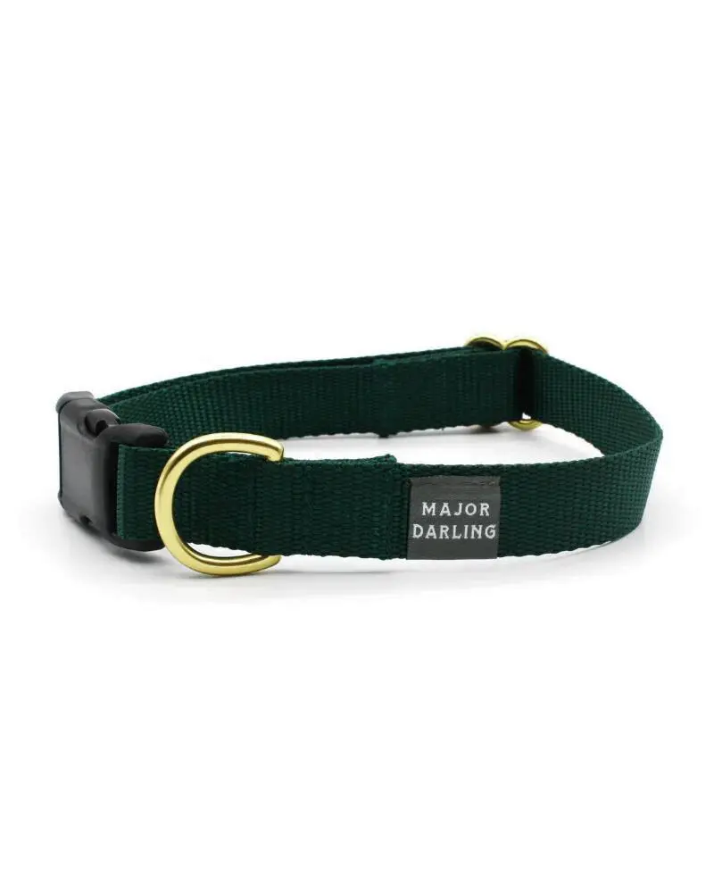 Side-Release Buckle Dog Collar In Evergreen (Made In The Usa) (Final Sale) 1