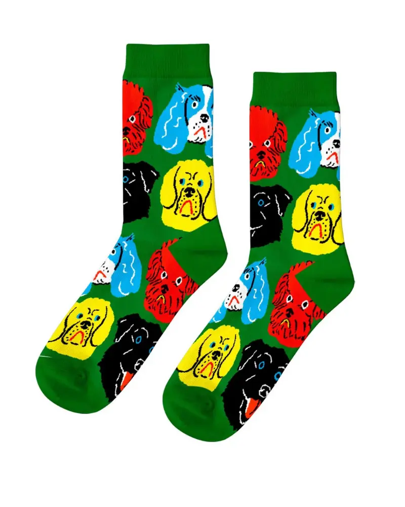 Kristina Micotti Dogs Crew Socks (Mens 7-12) 1