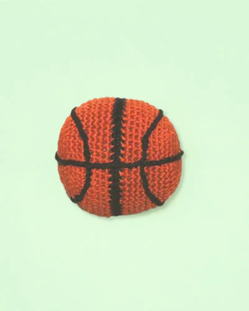 Basketball Knit Dog Toy 1