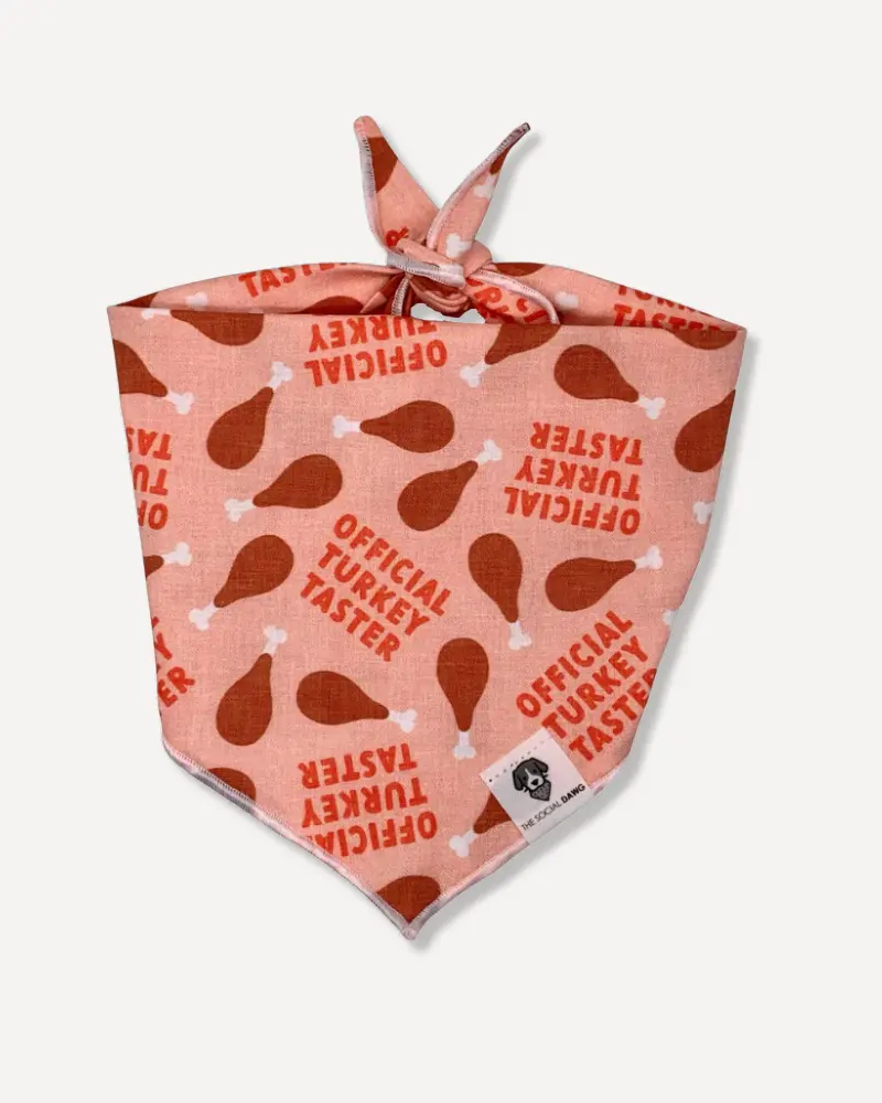 Official Turkey Taster Dog Bandana (Made In The Usa) 1