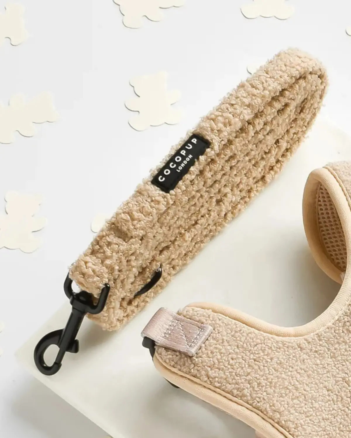 Teddy Padded Dog Leash In Beige (5Ft) 1