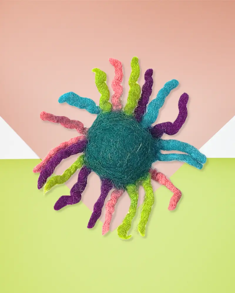 Wool Sunburst Spiky Cat Toy 1