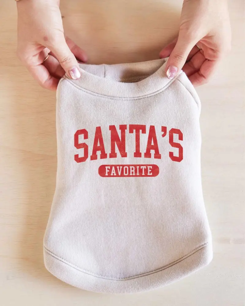 Santa's Favorite Holiday Dog Sweatshirt 1