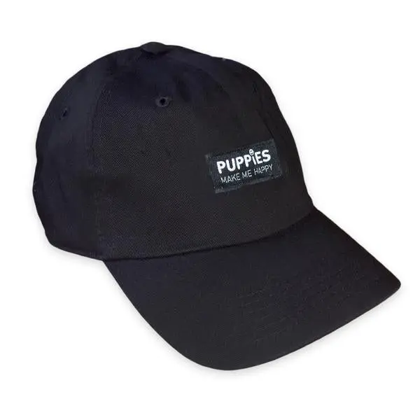 Puppies Make My Happy | Black Label Strapback Hat 1