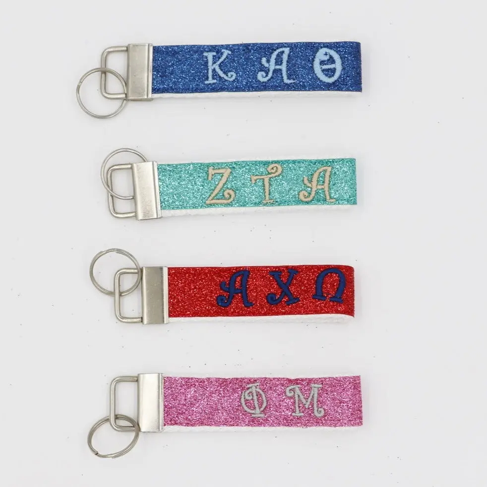 Chi Omega Glitter Fob Keychain 1