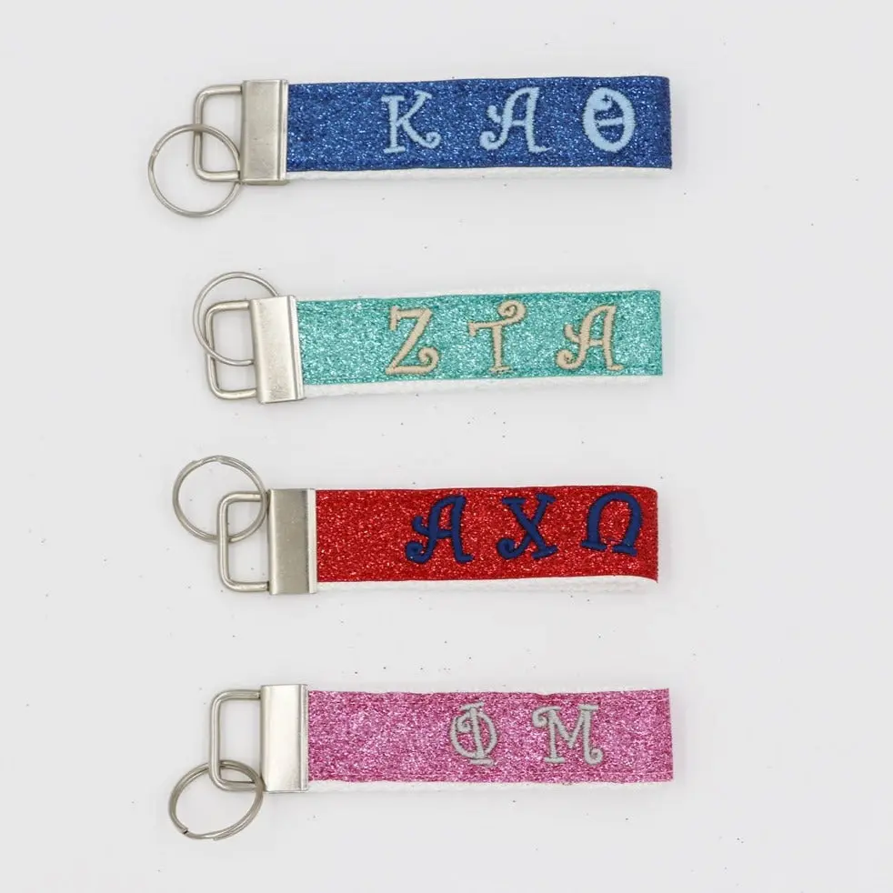 Delta Zeta Glitter Fob Keychain 1