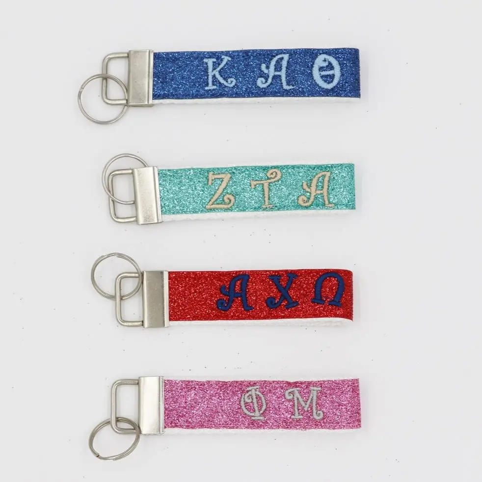 Zeta Tau Alpha Glitter Fob Keychain 1