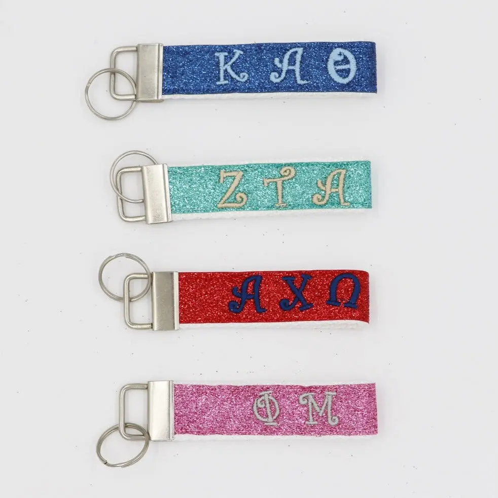 Phi Mu Glitter Fob Keychain 1