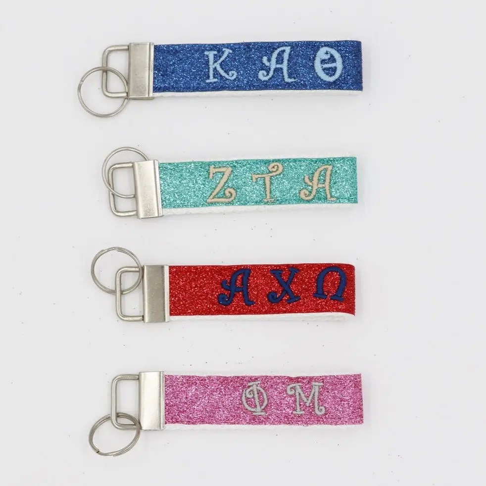 Gamma Phi Beta Glitter Fob Keychain 1