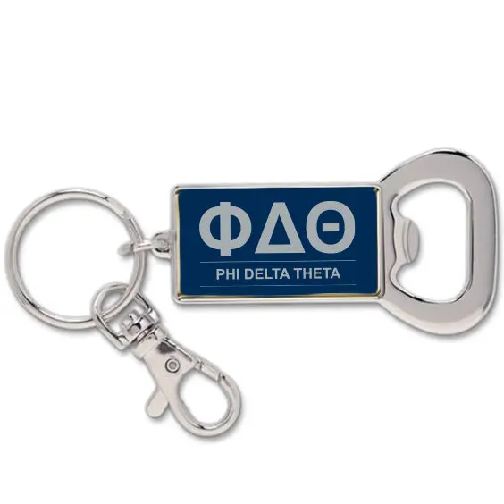 Phi Delta Theta Keychain With Flat Bottle Opener 1