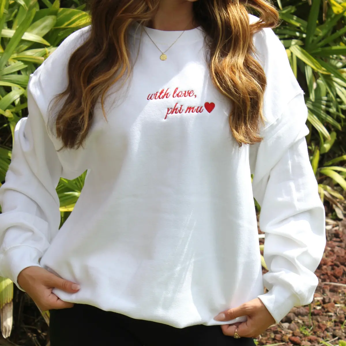 Phi Mu With Love Crewneck 1