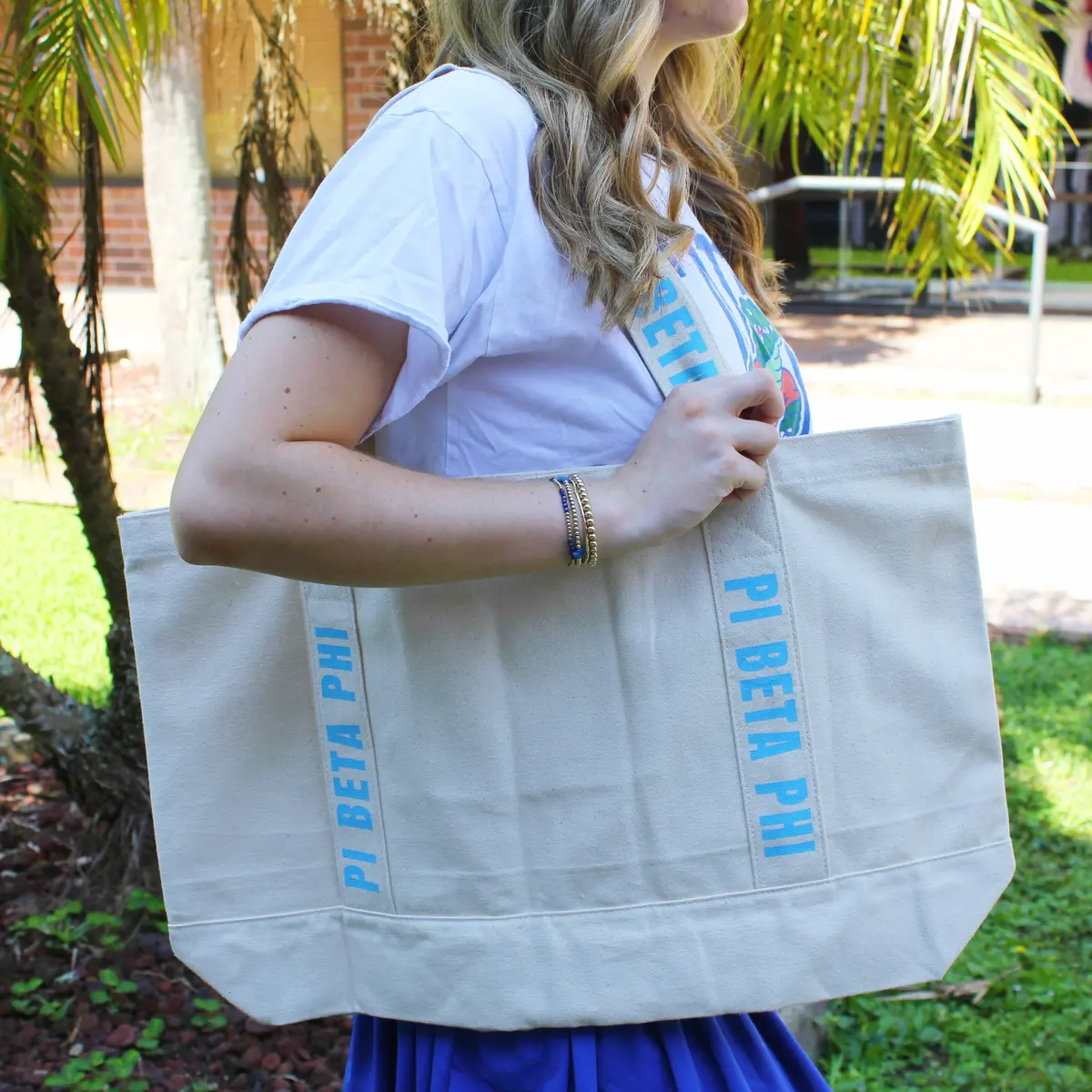 Pi Beta Phi Large Canvas Tote Bag 1