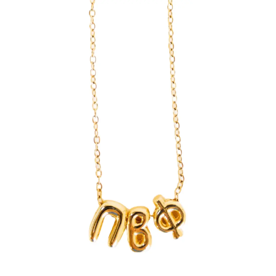 Pi Beta Phi Bubble Letter Necklace 1
