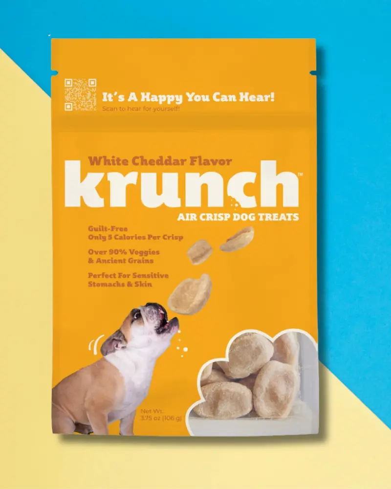 White Cheddar Air Crisp Dog Treat 1