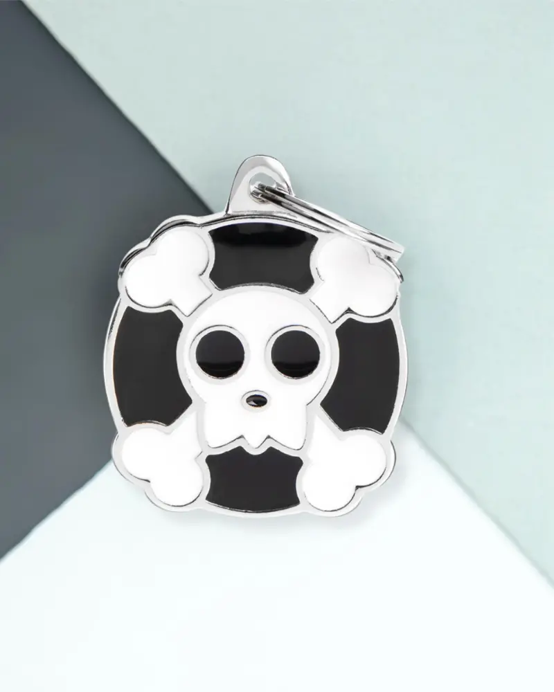 (Not So Scary) Skull Custom Pet Id Tag 1