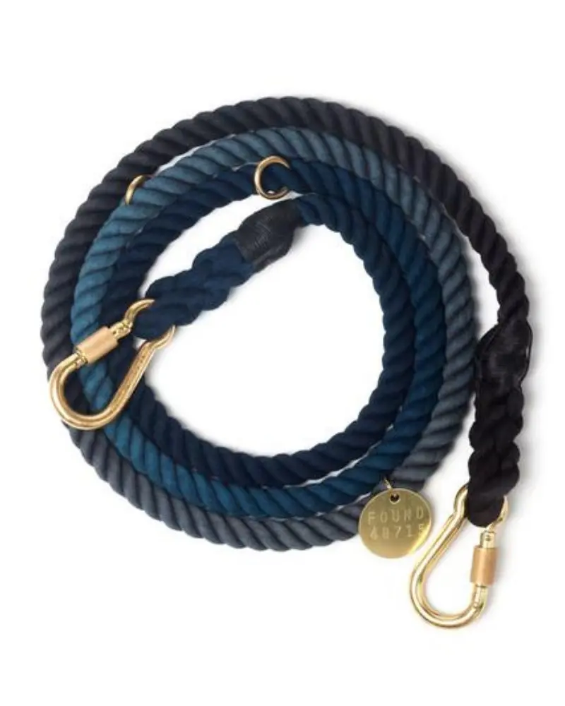 Adjustable Rope Lead In Manhattan Ombre (Made In The Usa) (Final Sale) 1