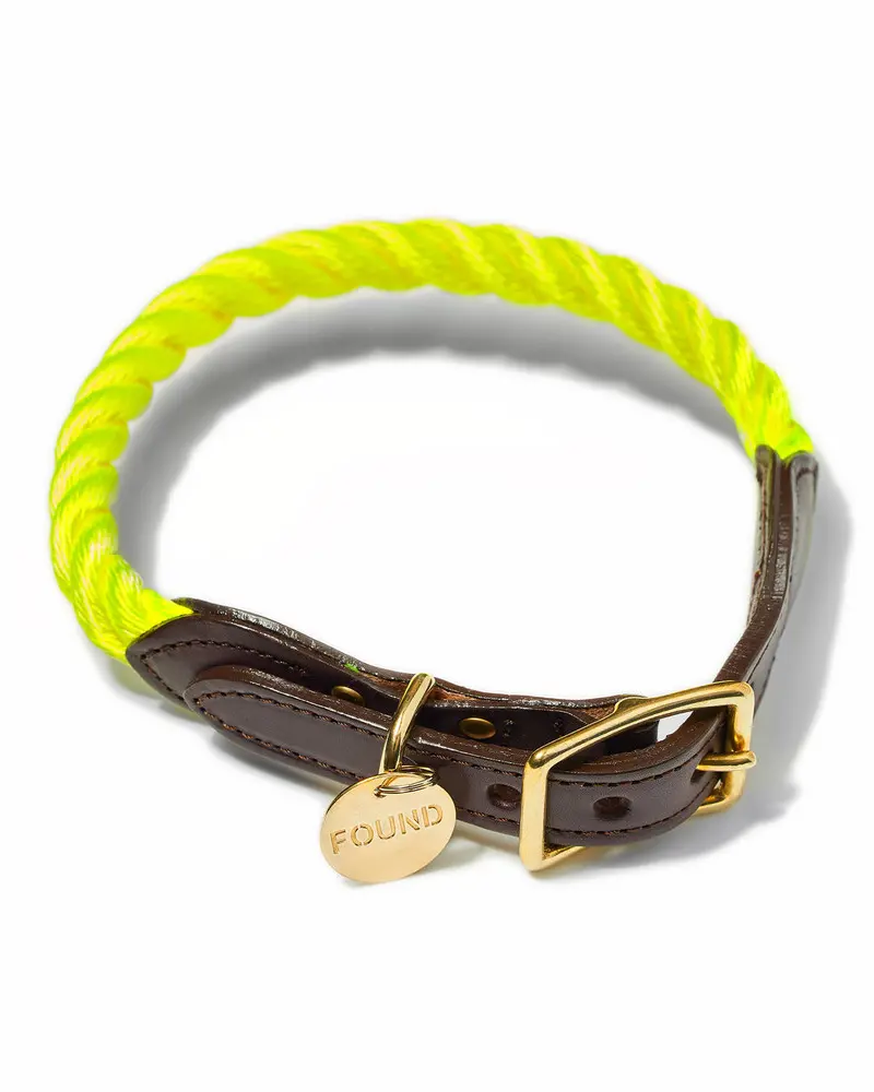 Rope Collar In Neon Yellow (Made In The Usa) (Final Sale) 1