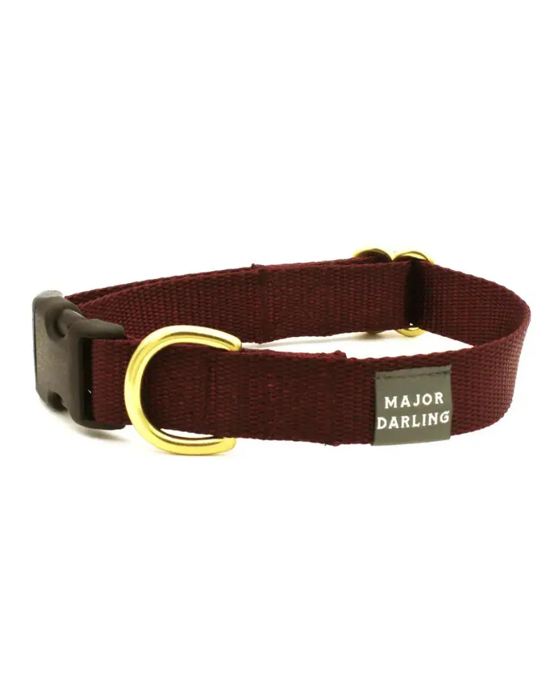 Side-Release Buckle Dog Collar In Merlot (Made In The Usa) (Final Sale) 1